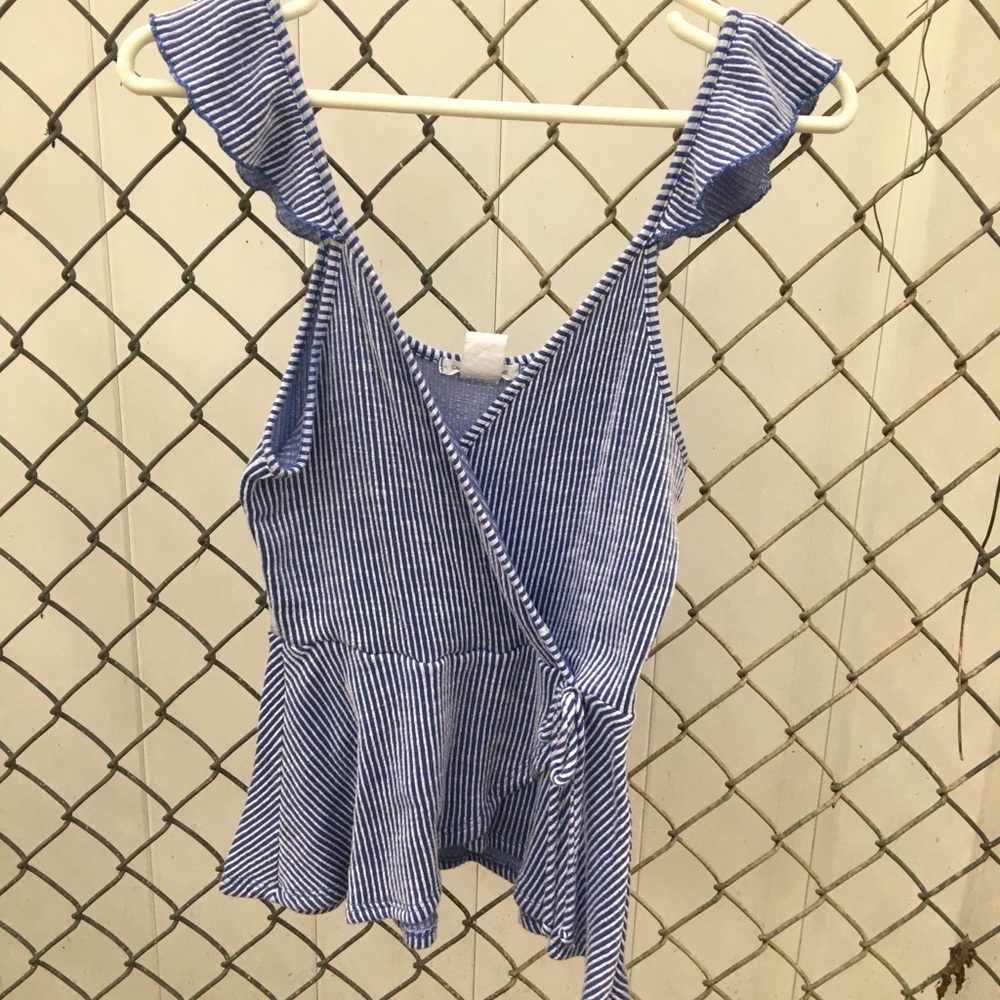Blue stripe top